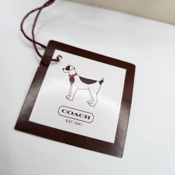 COACH XL Dog Collar Red Leather w Charm XL 22”-26”  8419 - Picture 2 of 12